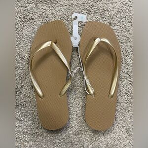 Chic Gold and Tan Women's Sandals